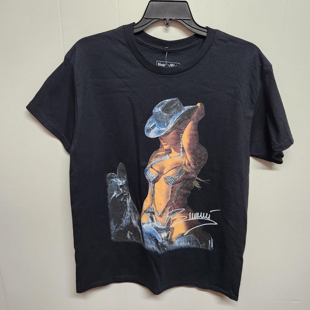 Headgear Classics Shirt Mens Large Black Cowgirl Western Horse Graphic Rodeo Tee